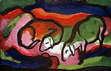 Franz Marc Zwei Schafe painting